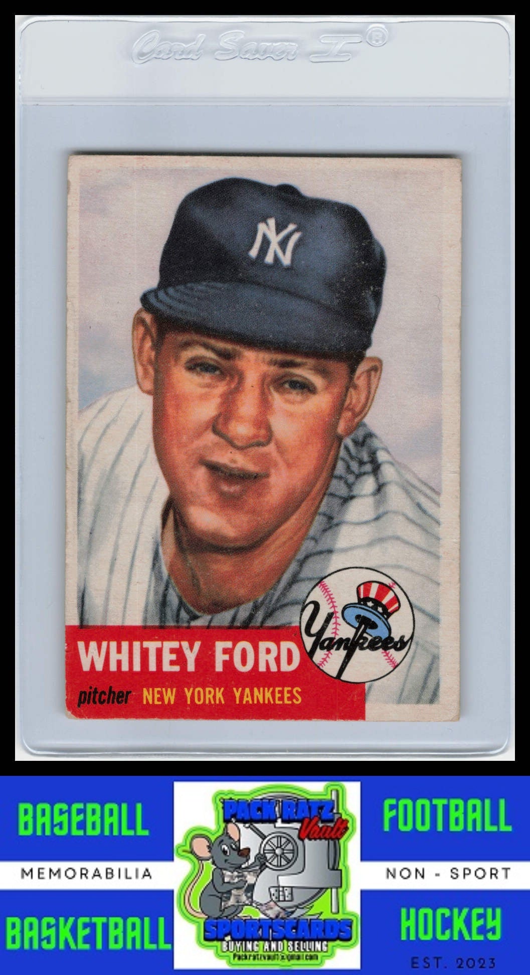 1953 Topps #207 Whitey Ford EX