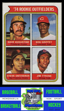 1974 Topps #598 Rookie Pitchers - Augustine / Griffy/ Ontiveros / Tyrone RC EX