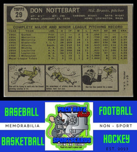 1961 Topps #29 Don Nottebart EX