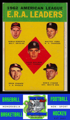 1963 Topps #6 1962 American League E.R.A. Leaders LL VG