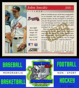 1994 Score #366 John Smoltz Gold Rush NM/M