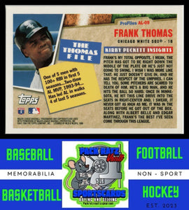 1996 Topps #AL-09 Frank Thomas Profiles by Kirby Puckett AL NM/M