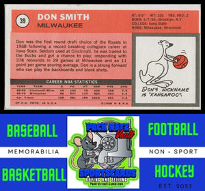 1970 Topps #39 Don Smith VG+ EX