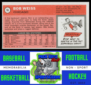 1970 Topps #16 Bob Weiss VG+ EX