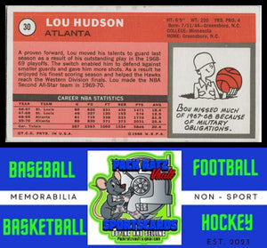 1970 Topps #30 Lou Hudson VG+ EX