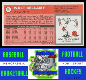 1970 Topps #18 Walt Bellamy VG+ EX