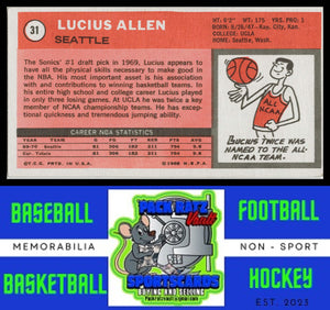 1970 Topps #31 Lucius Allen EX