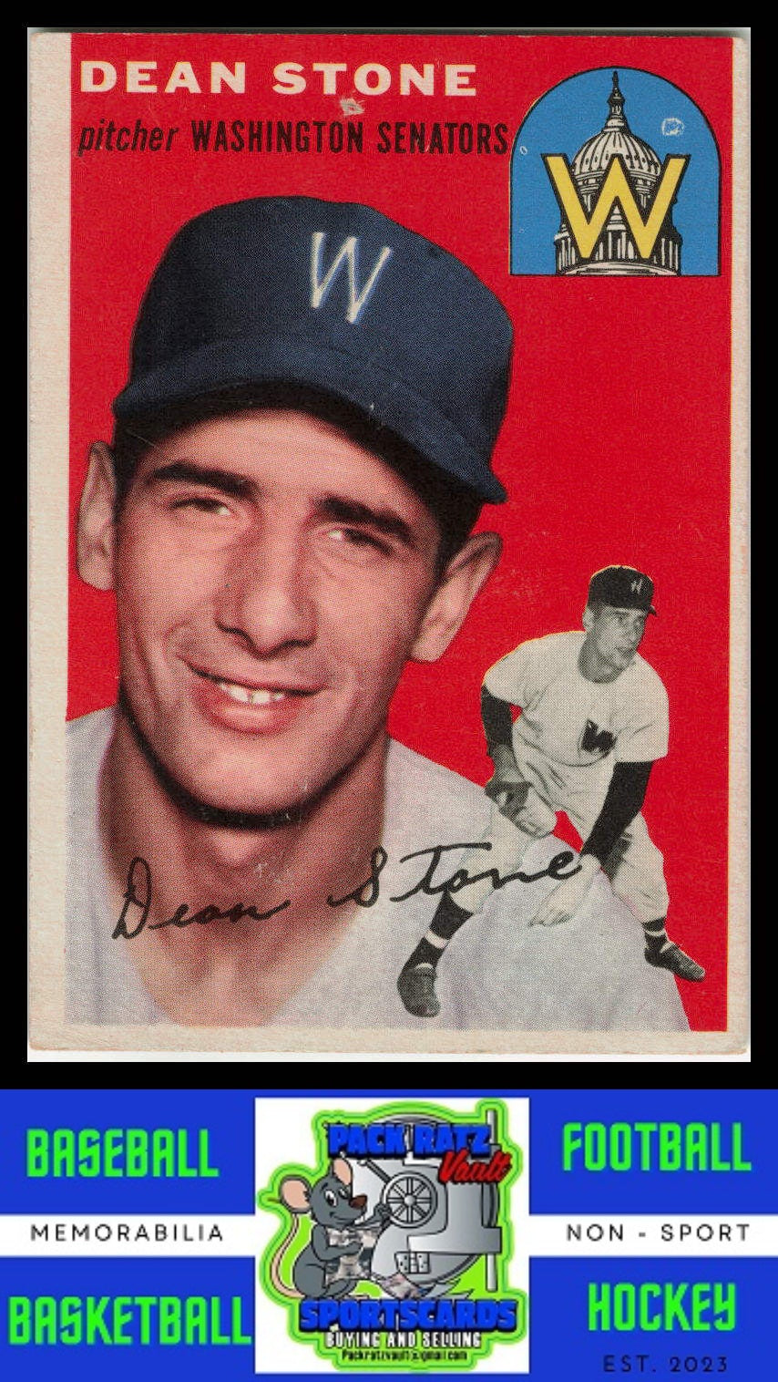 1954 Topps #114 Dean Stone G / Pin Hole