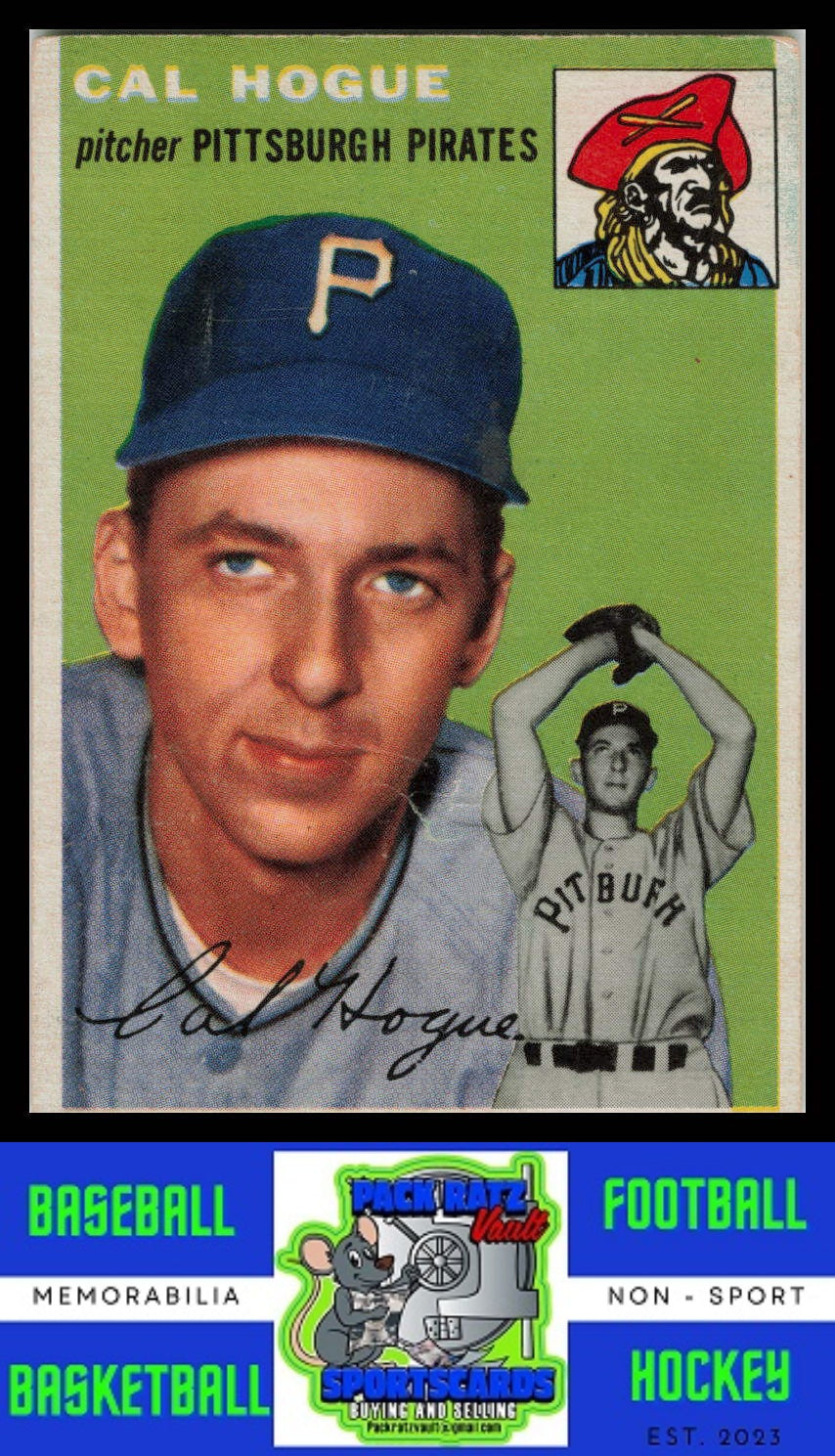 1954 Topps #134 Cal Hogue G / Crease