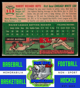 1954 Topps #113 Bob Boyd Poor