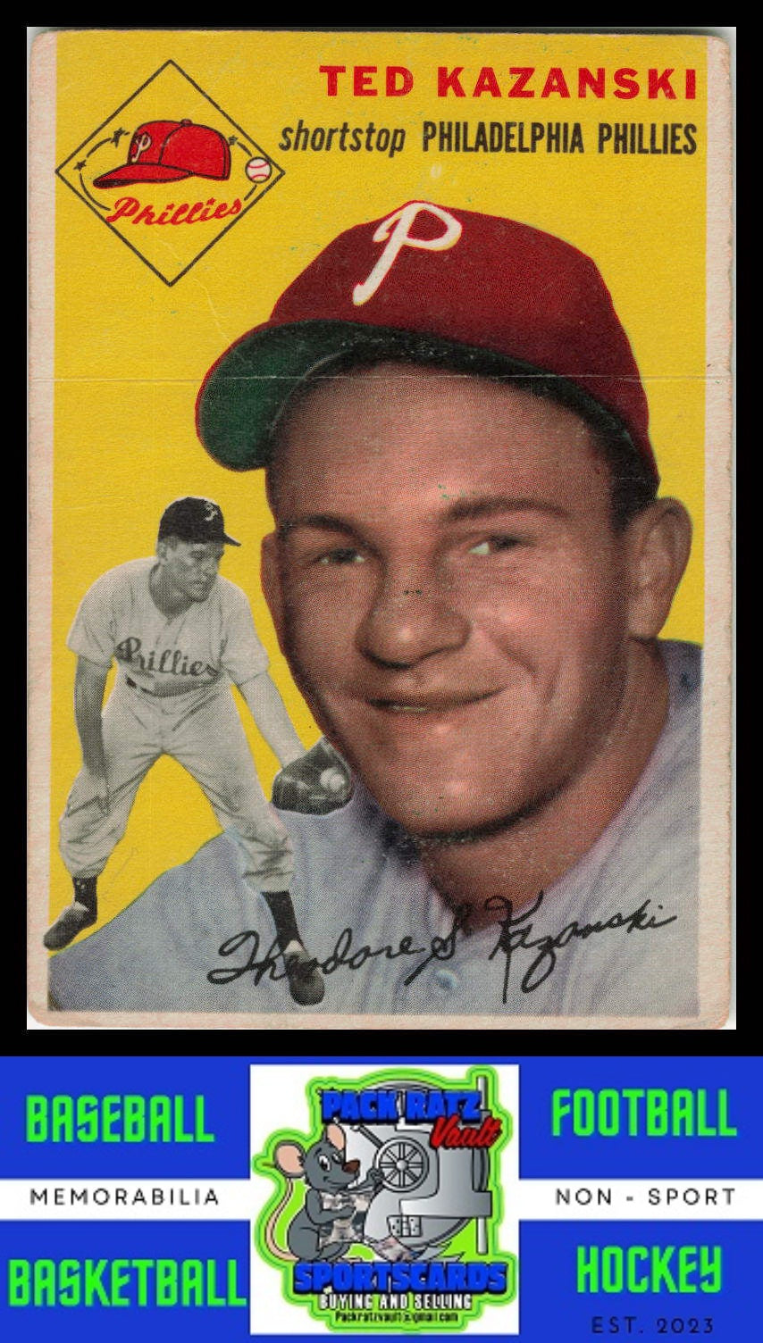 1954 Topps #78 Ted Kazanski Poor