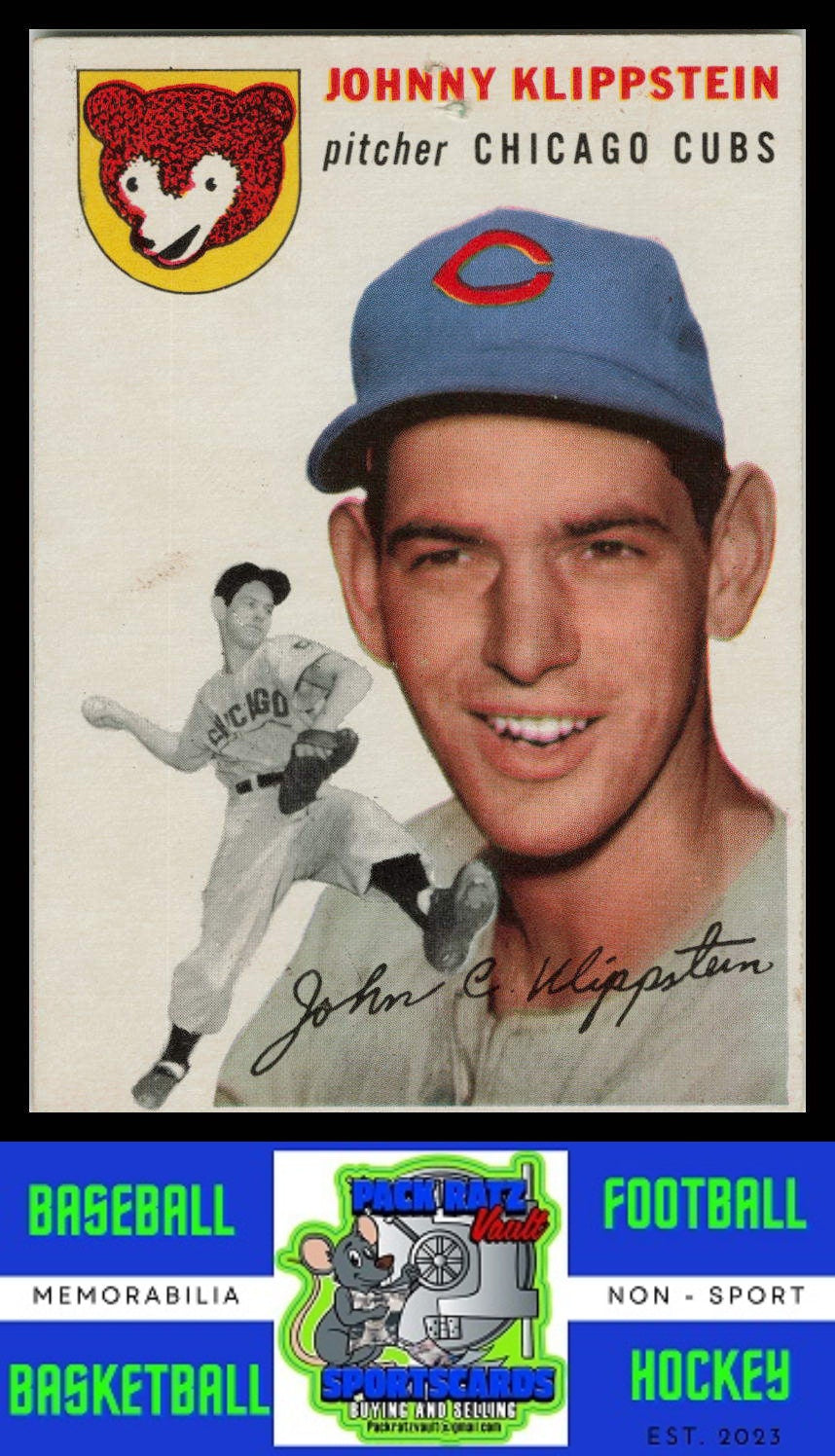 1954 Topps #31 Johnny Klippstein Poor / Pin Hole