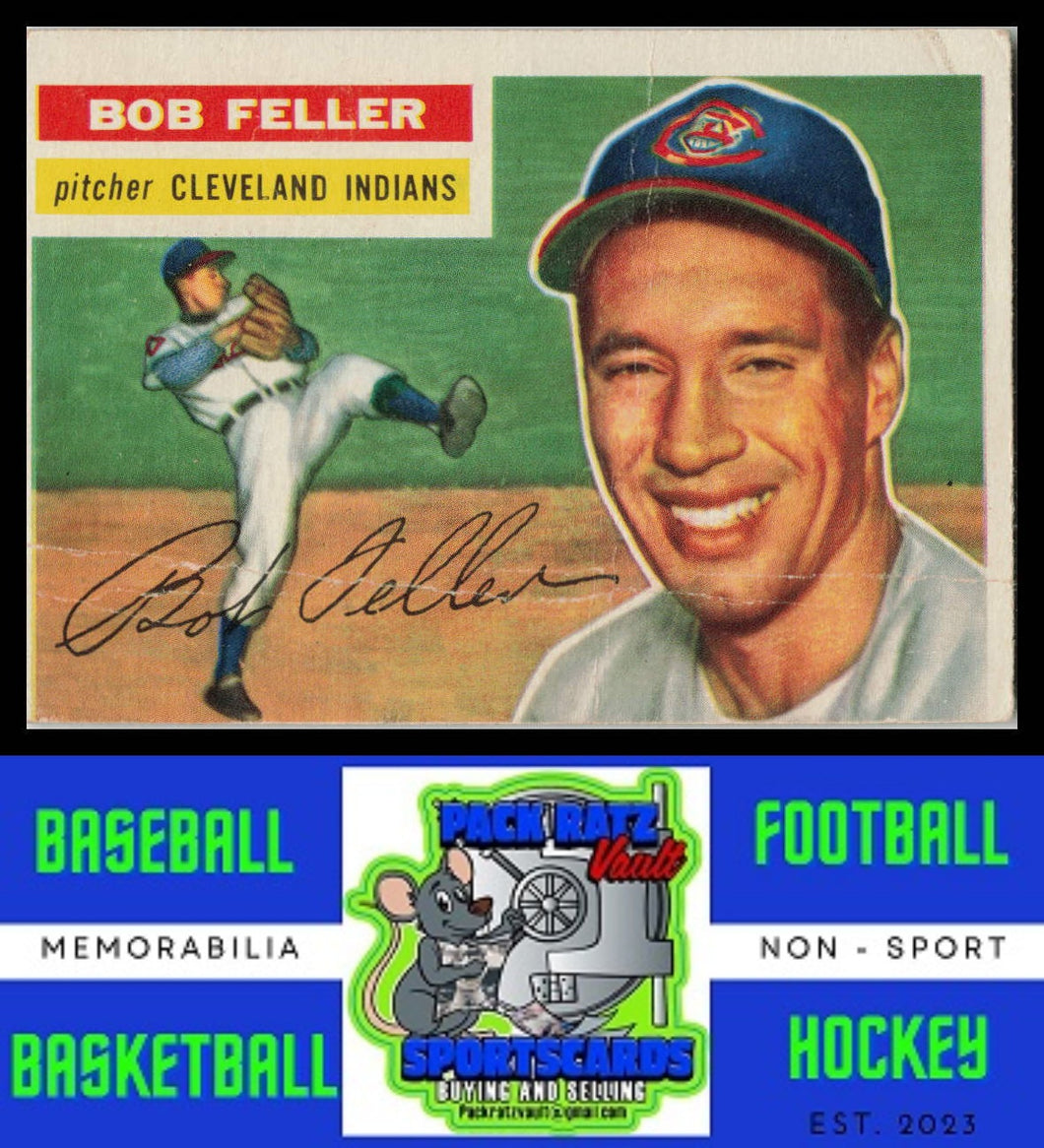 1956 Topps #200 Bob Feller Poor / Crease