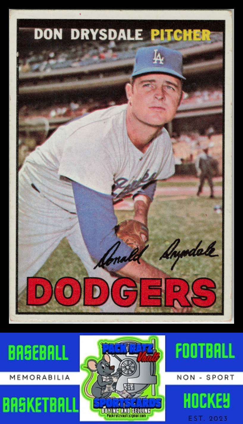 1967 Topps #55 Don Drysdale VG+