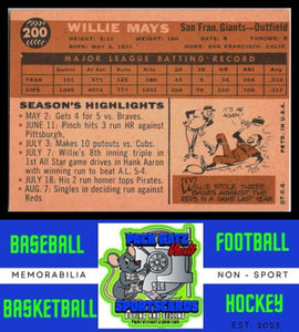 1960 Topps #200 Willie Mays VG/EX