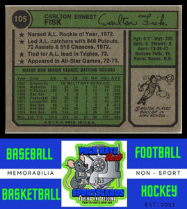 1974 Topps #105 Carlton Fisk VG