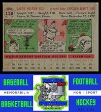 Load image into Gallery viewer, 1956 Topps #118b Nellie Fox Grey Back VG+ / EX