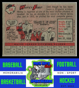 1958 Topps #320 Whitey Ford VG / EX / Surface