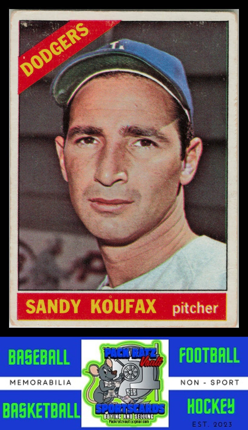 1966 Topps #100 Sandy Koufax VG / Crease Back