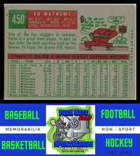 Load image into Gallery viewer, 1959 Topps #450 Ed Mathews VG/EX