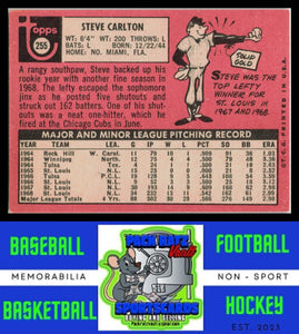 1969 Topps #255 Steve Carlton VG/EX