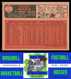 1966 Topps #365 Roger Maris VG/EX