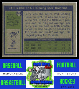 1972 Topps #140 Larry Csonka VG/EX