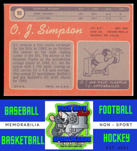 1970 Topps #90 O.J. Simpson EX