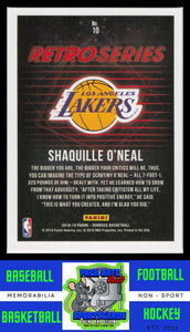 2018 Donruss Retro #10 Shaquille O'Neal Retro Series Press Proof NM/M