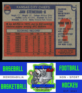 1976 Topps #160 Jan Stenerud VG+