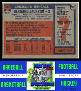 1976 Topps #449 Bernard Jackson VG+