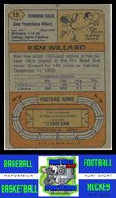 Load image into Gallery viewer, 1974 Topps Parker Brothers Pro Draft #19 Ken Willard VG+