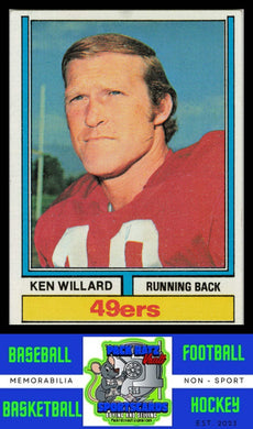 1974 Topps Parker Brothers Pro Draft #19 Ken Willard VG+