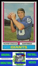 Load image into Gallery viewer, 1974 Topps Parker Brothers Pro Draft #23b Norm Snead 1973 stats on back (one * in copyright) VG+