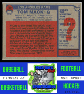 1976 Topps #110 Tom Mack VG+