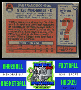 1976 Topps #58 Steve Mike-Mayer VG+