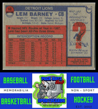 Load image into Gallery viewer, 1976 Topps #43 Lem Barney VG+