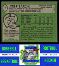 Load image into Gallery viewer, 1978 Topps #7 Joe Pisarcik VG+