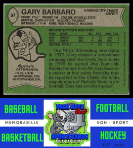 1978 Topps #97 Gary Barbaro VG+