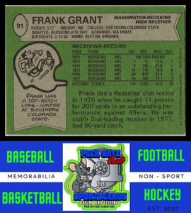 1978 Topps #91 Frank Grant VG+