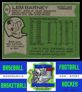 1978 Topps #82 Lem Barney VG+