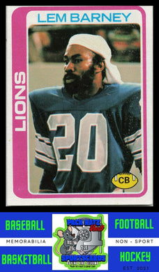 1978 Topps #82 Lem Barney VG+