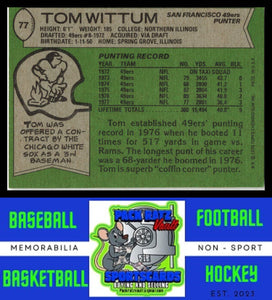 1978 Topps #77 Tom Wittum VG+