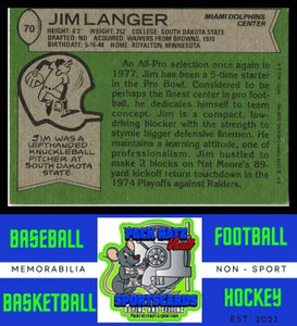 1978 Topps #70 Jim Langer PSA