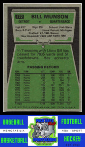 1975 Topps #172 Bill Munson VG+