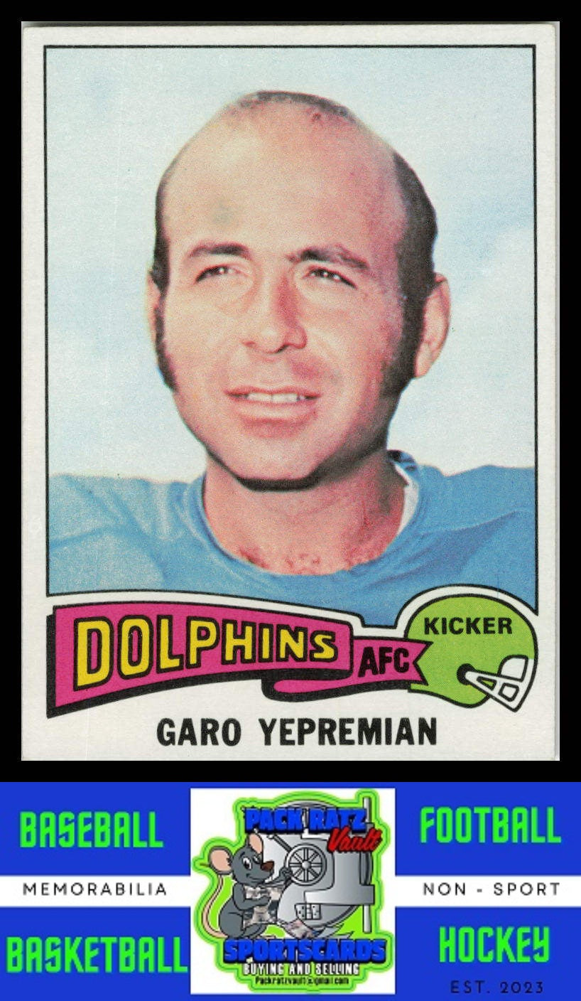 1975 Topps #140 Garo Yepremian VG+