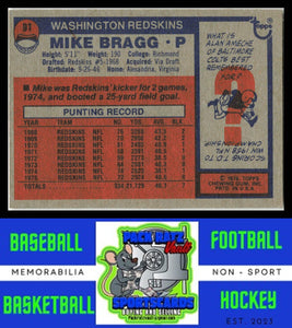 1976 Topps #91 Mike Bragg VG+