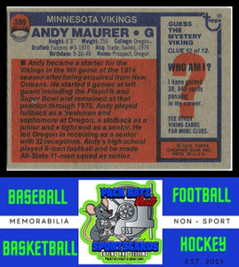 1976 Topps #309 Andy Maurer VG+