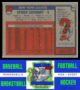 1976 Topps #27 Spider Lockhart VG+