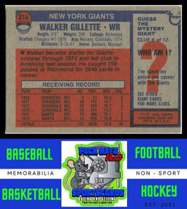 1976 Topps #214 Walker Gillette VG+